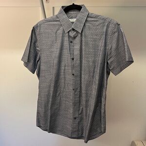 Saks Fith Avenue Short Sleeve Button Down